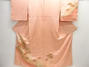 御所車に菊梅模様訪問着